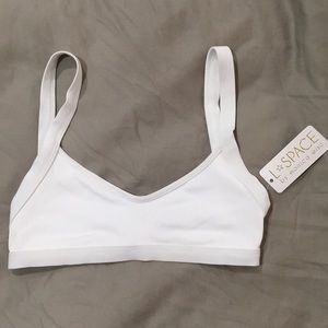 L*Space white bikini top, brand new + small